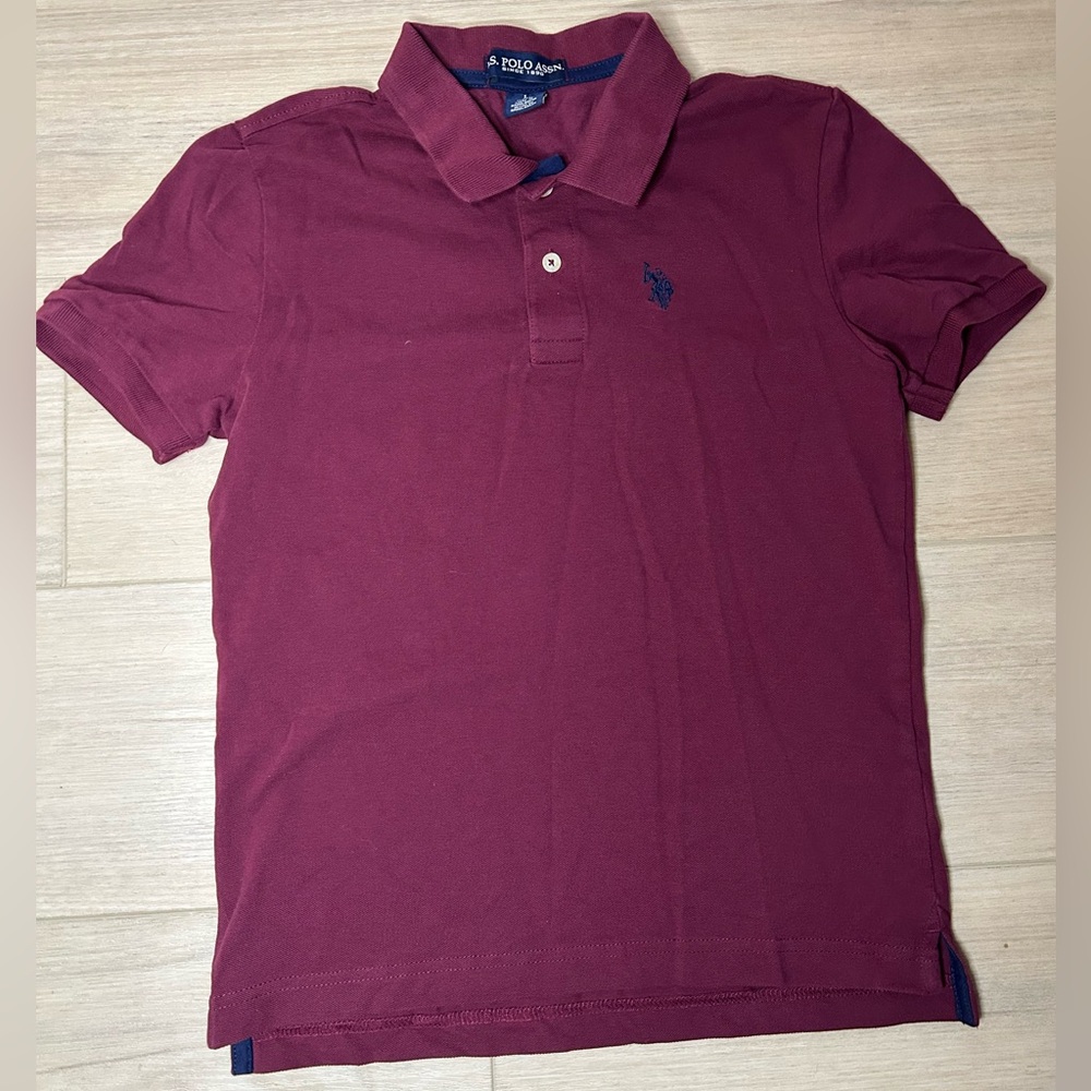 Boys’ US Polo Assn Burgundy Polo Shirt